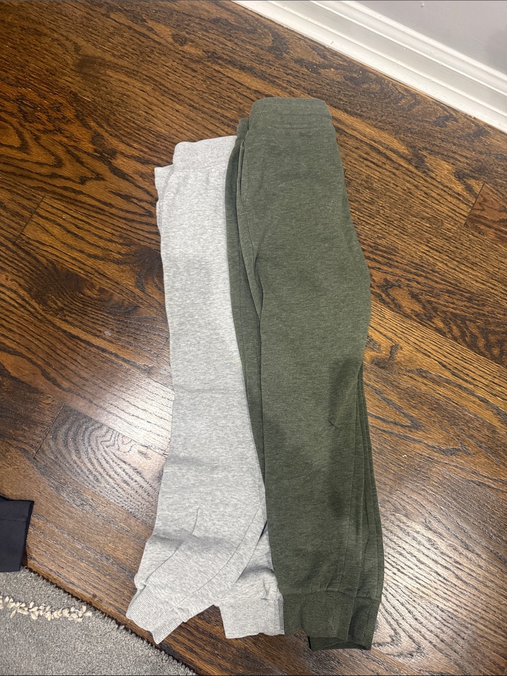 NWOT bundle of 2 Kids Sweatpants Joggers - Olive Green & Heather Gray
